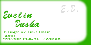 evelin duska business card